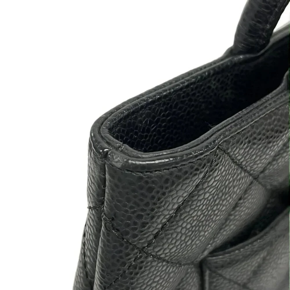 CHANEL Caviar Medallion Tote Black Calfskin Tote Bag - Picture 8 of 15